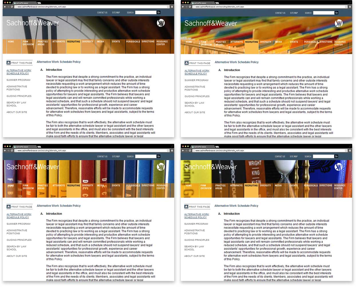 sachnoff-and-weaver_web_recruiting.jpg Art Direction by: Bart Crosby, Crosby Associates